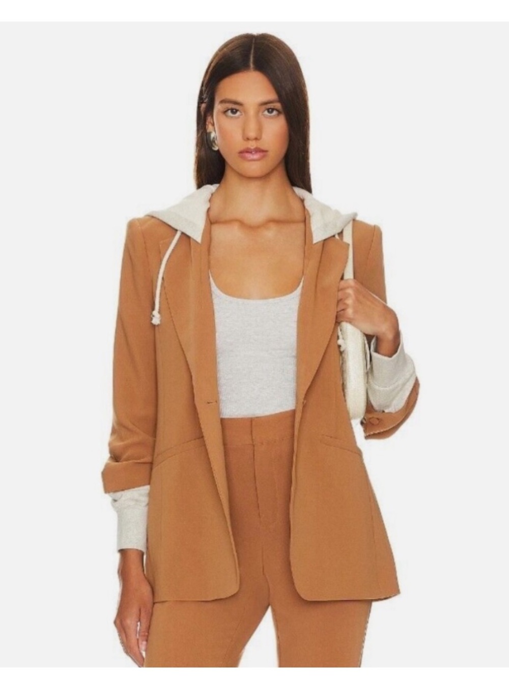 Cinq a Sept Hooded Khloe Blazer cinnamon Size 0 Academia Oversized Jacket
